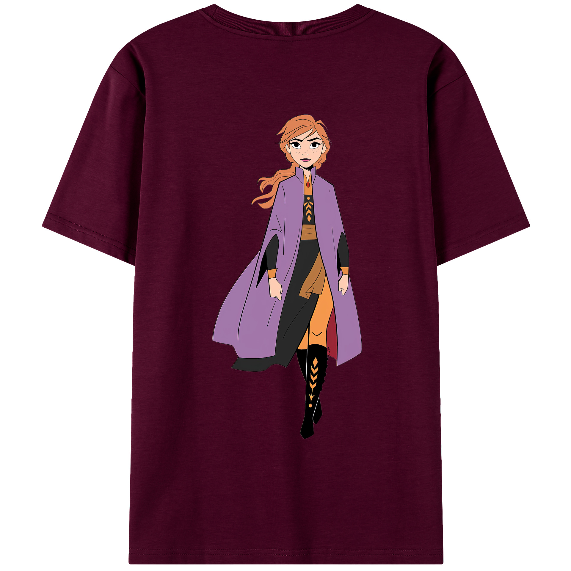 （画像用） アナと雪の女王 アンナ エルサ Frozen Anna Elsa レディース半袖Tシャツ(バックプリント)